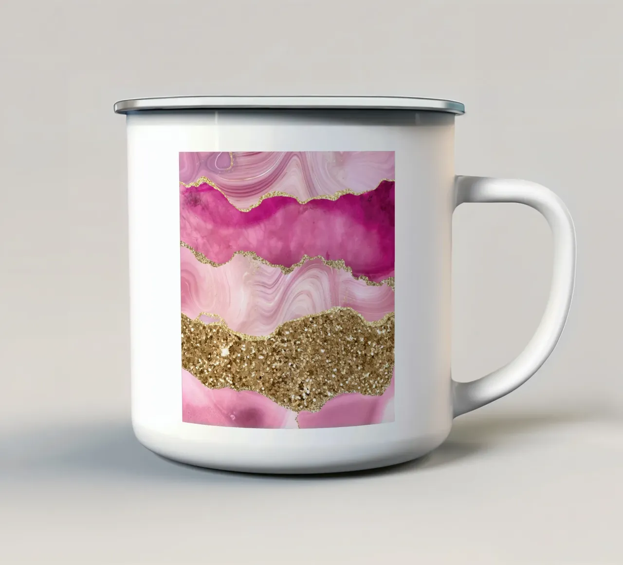 Agata Glitter Dazzle Texture 17 tazza in smalto da Gemstone Textures