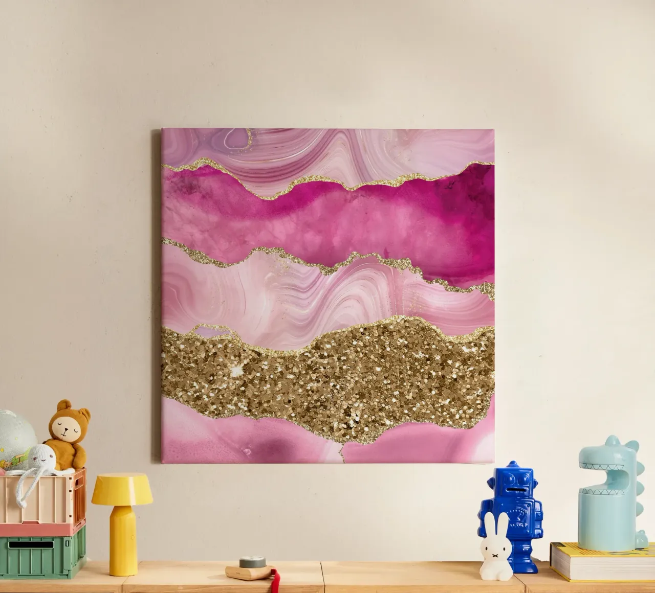 Agate Glitter Dazzle Texture 17 canvas by Gemstone Textures