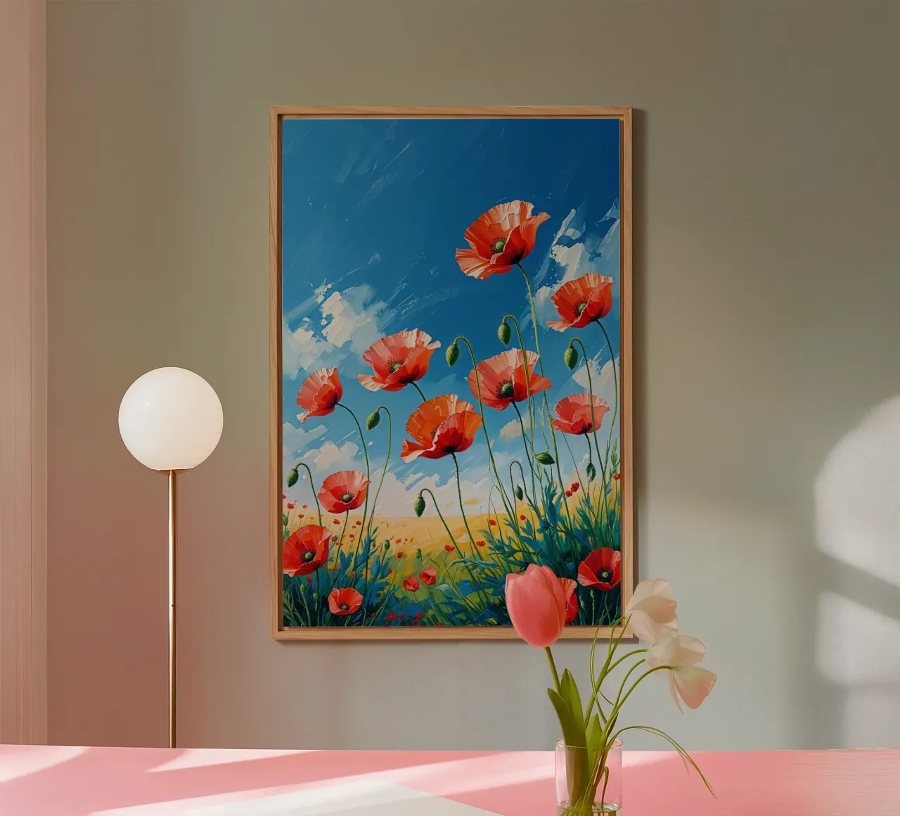 A Symphony of Scarlet Poppies alluminio dibond da AlbertKlee