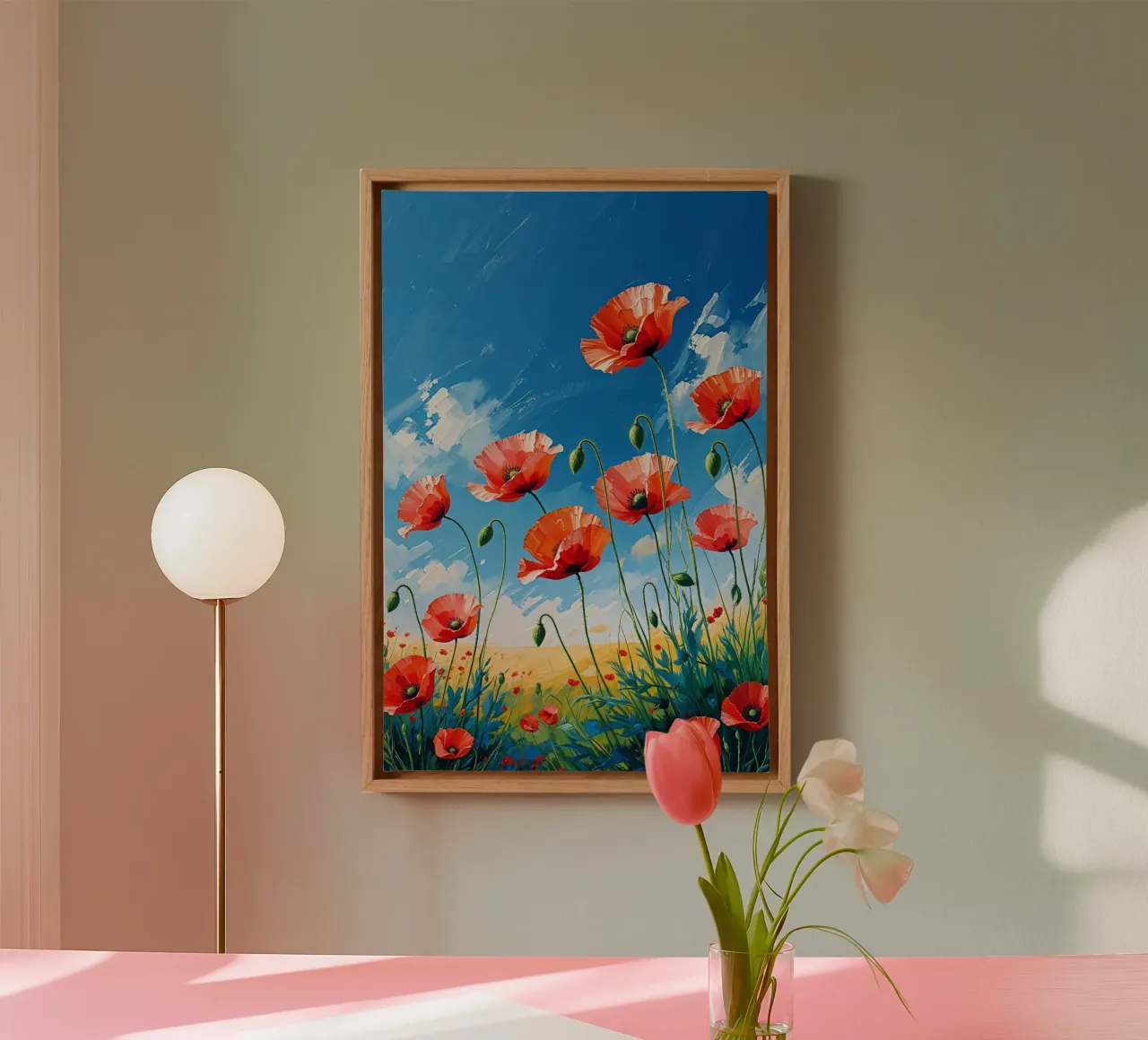 A Symphony of Scarlet Poppies tela con Cornice a cassetta da AlbertKlee