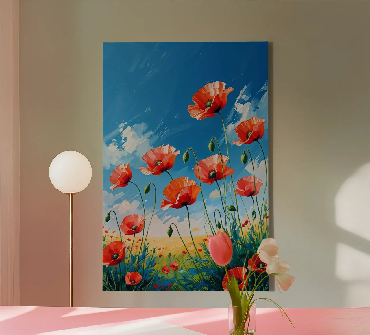 A Symphony of Scarlet Poppies tela con Cornice a cassetta da AlbertKlee