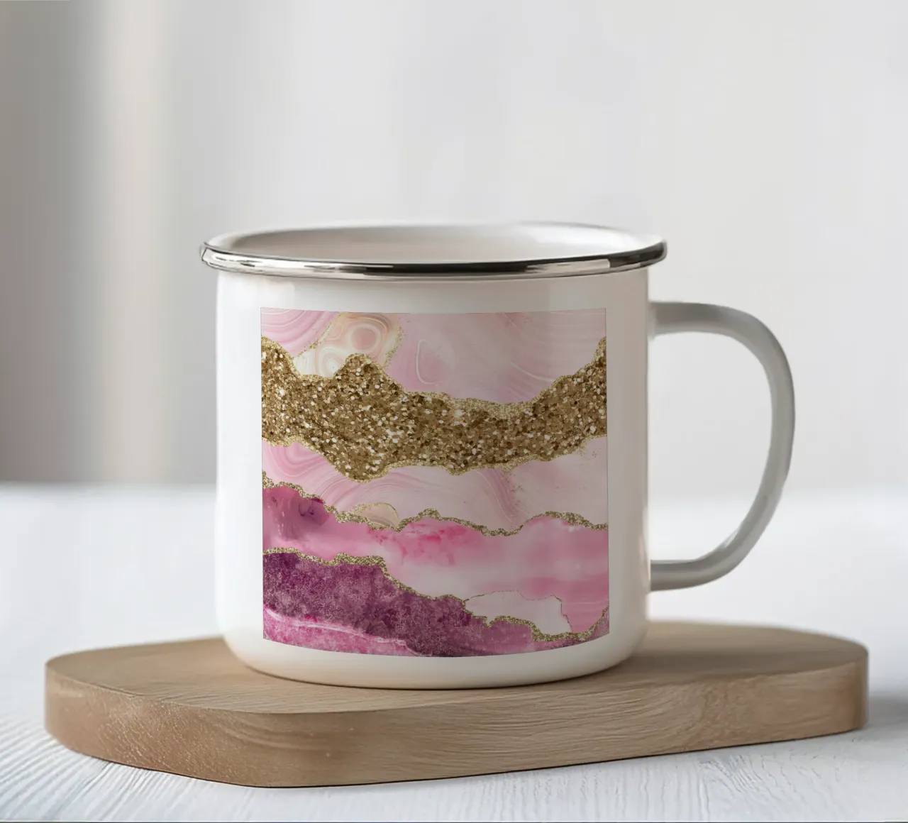 Agata Glitter Dazzle Texture 18 tazza in smalto da Gemstone Textures
