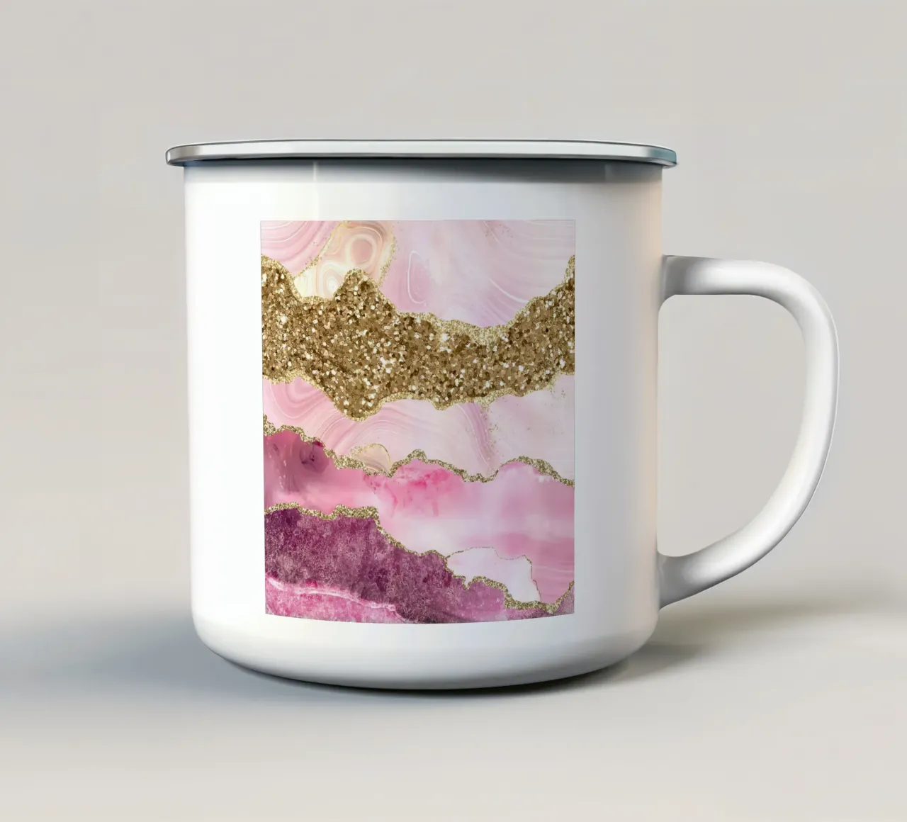Agata Glitter Dazzle Texture 18 tazza in smalto da Gemstone Textures