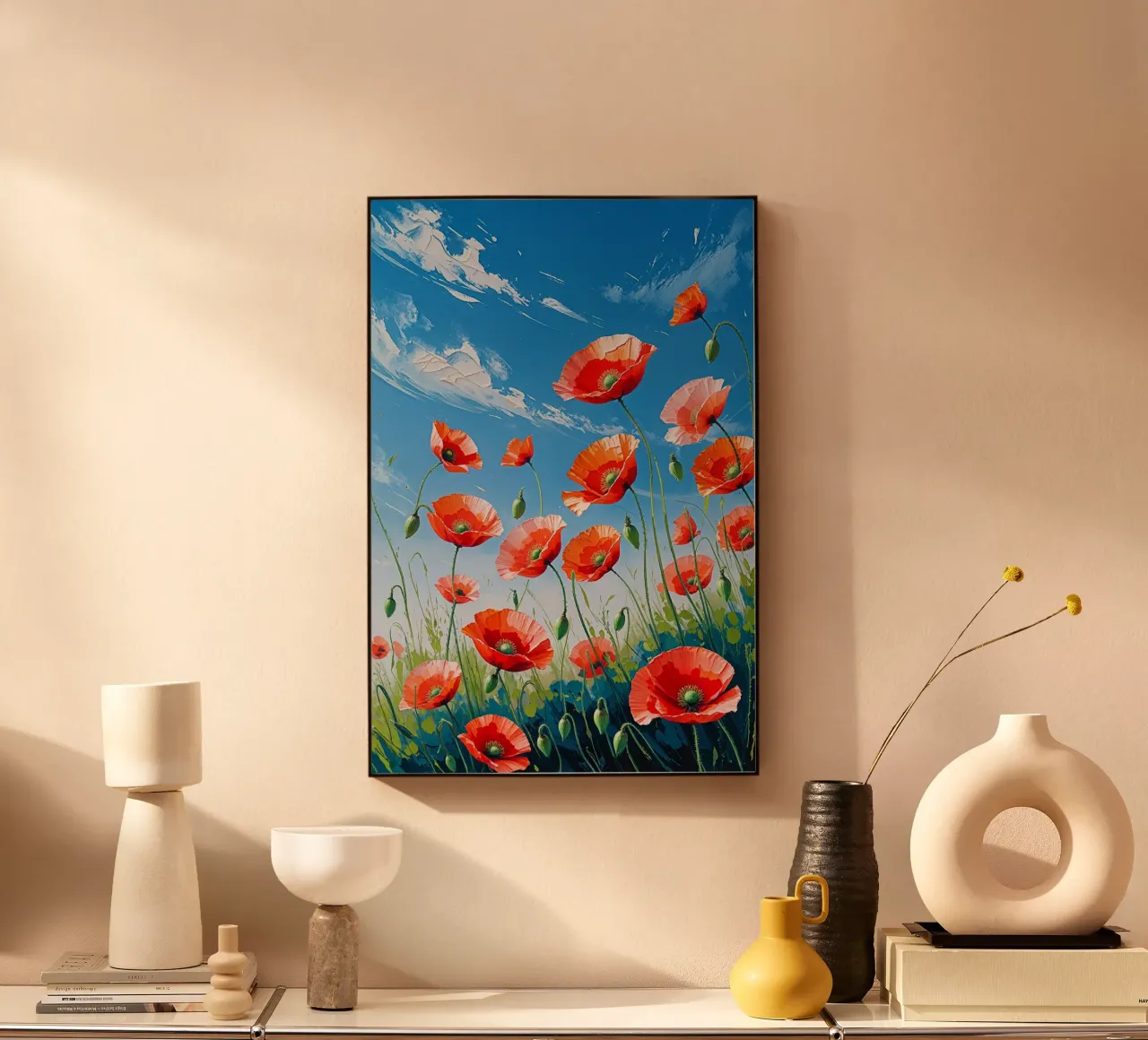 The Radiance of Wild Poppies alluminio dibond da AlbertKlee