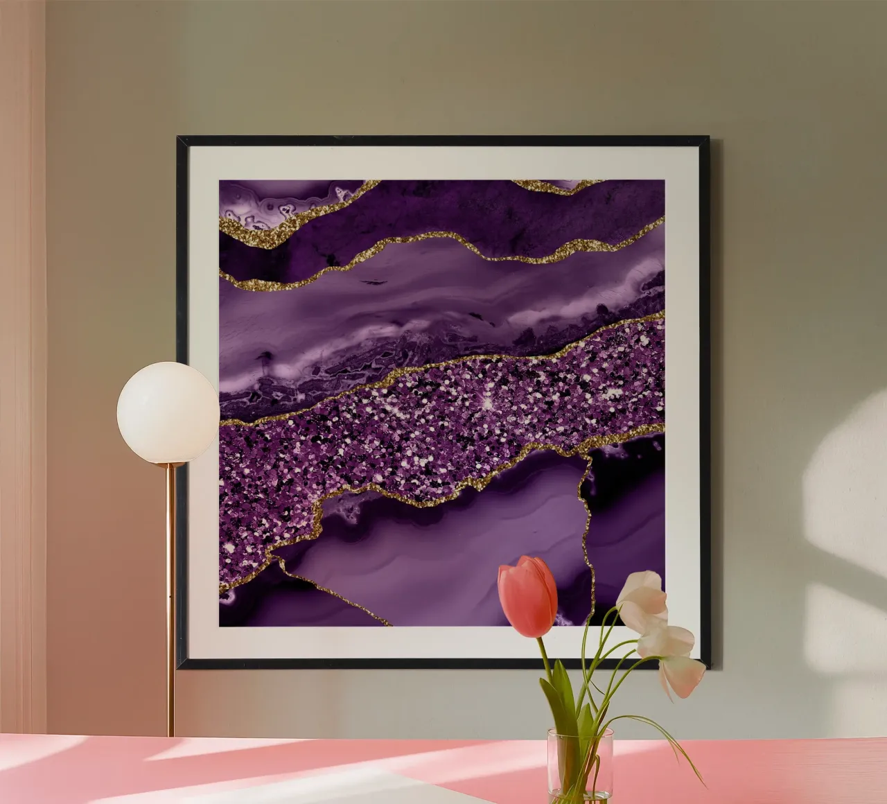 Agata Glitter Ocean Texture 02 poster da Gemstone Textures