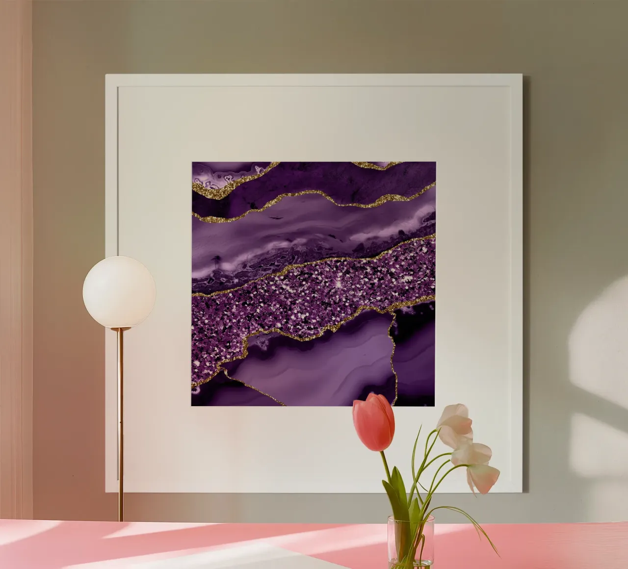 Agata Glitter Ocean Texture 02 poster da Gemstone Textures