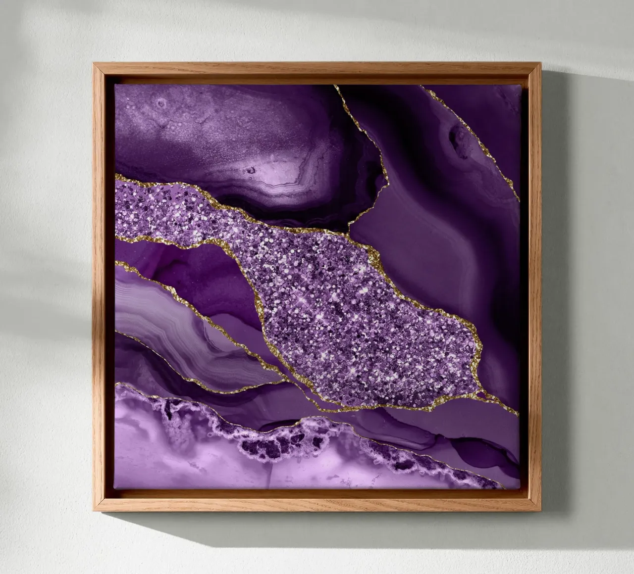 Agata Glitter Ocean Texture 03 tela con Cornice a cassetta da Gemstone Textures