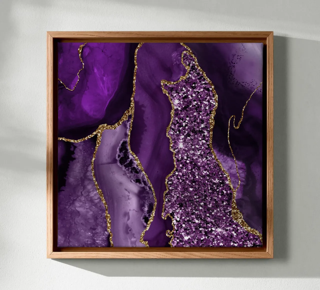 Agata Glitter Ocean Texture 04 tela con Cornice a cassetta da Gemstone Textures