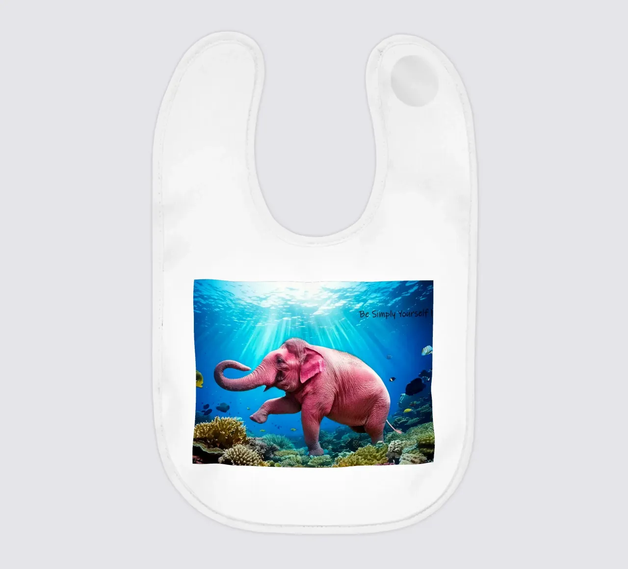 BE SIMPLY YOURSELF baby bib by Thierry vobmann photography
