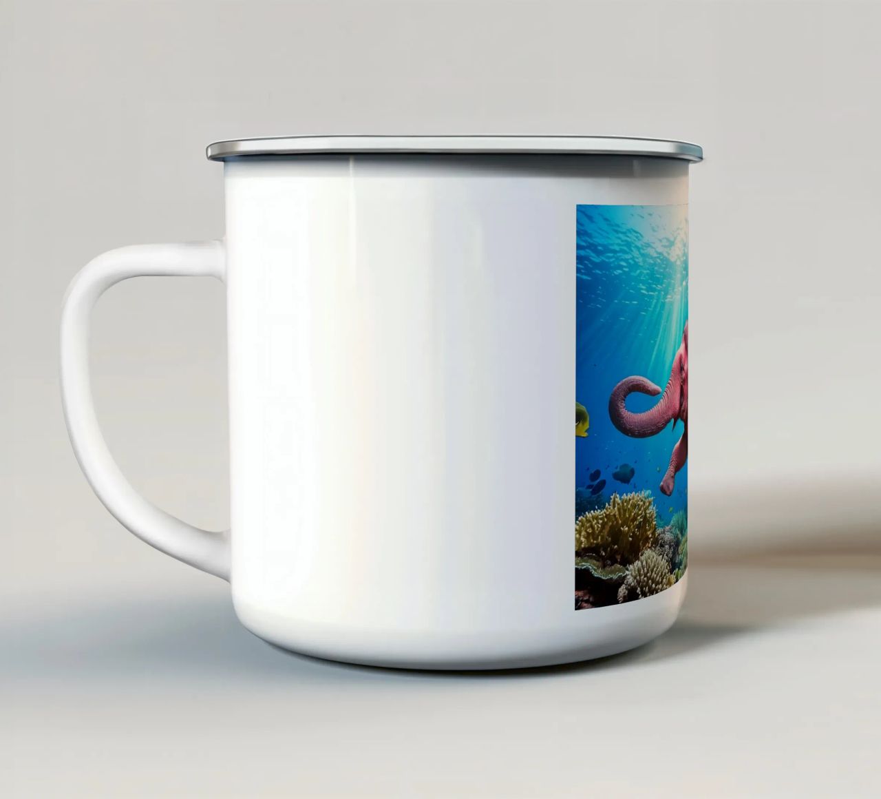 ESSERE SEMPLICEMENTE SE STESSI tazza in smalto da Thierry vobmann photography