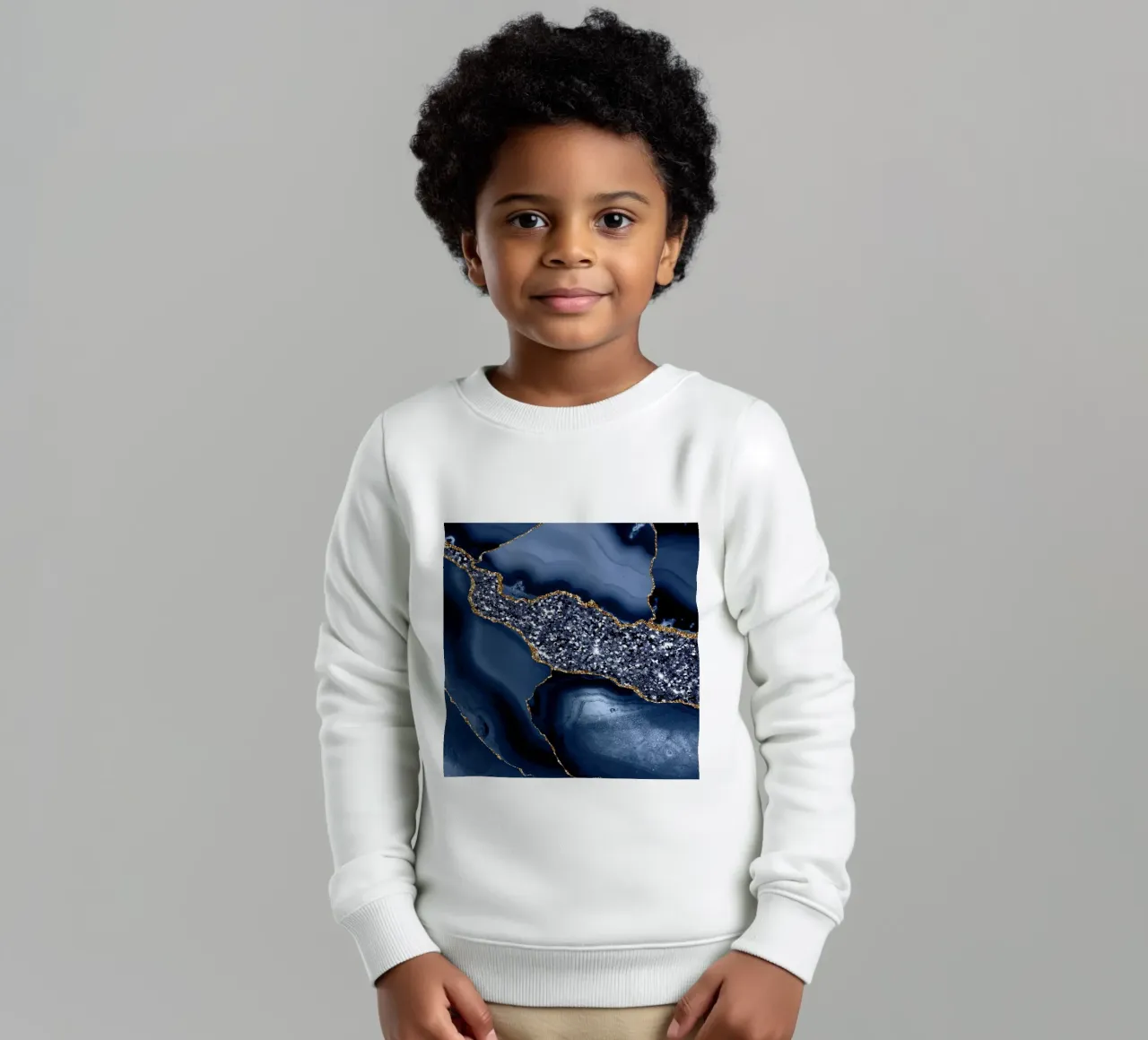 Agata Glitter Ocean Texture 05 felpa bambino da Gemstone Textures