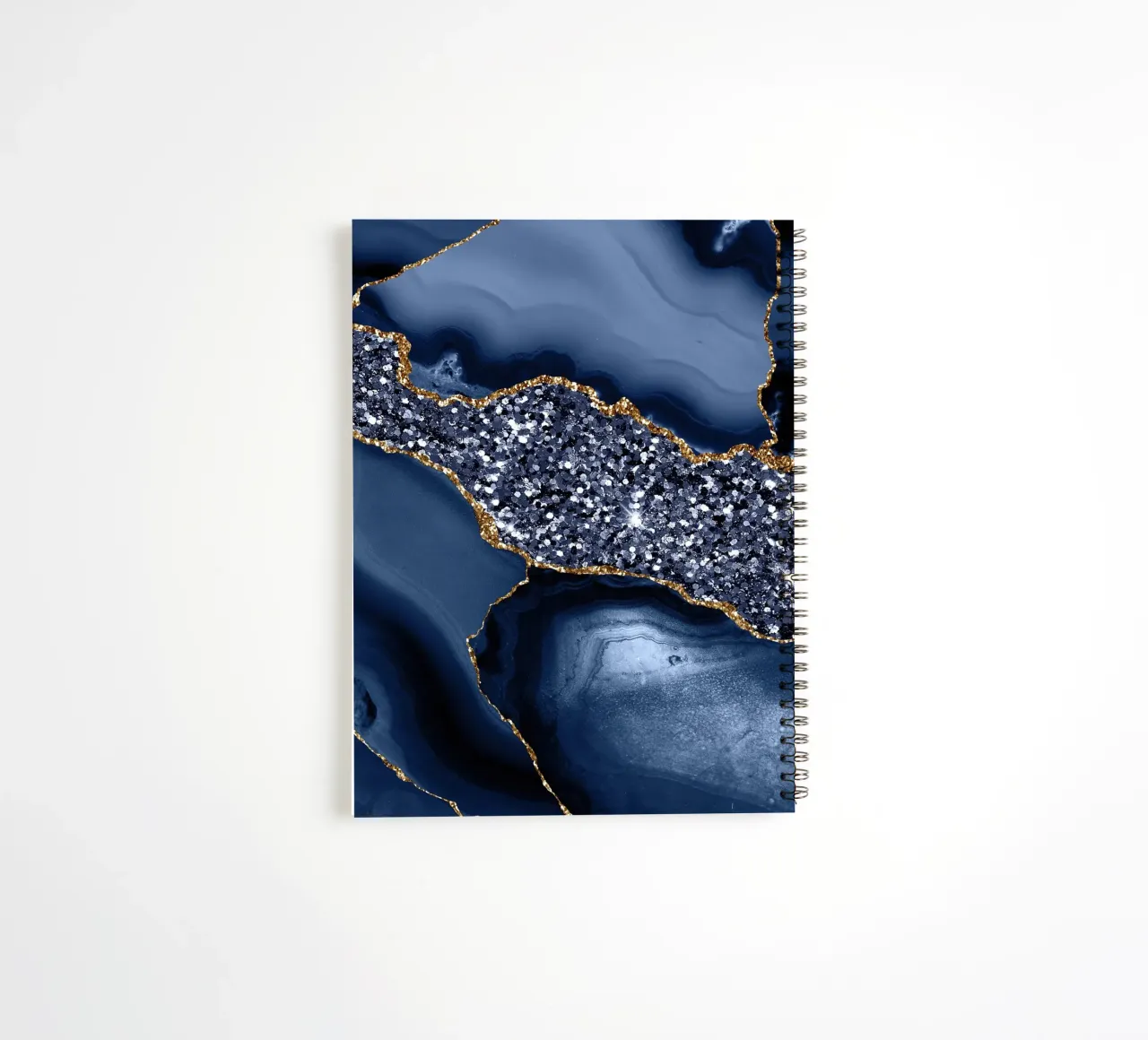 Agate Glitter Ocean Texture 05 spiral notebook by Gemstone Textures