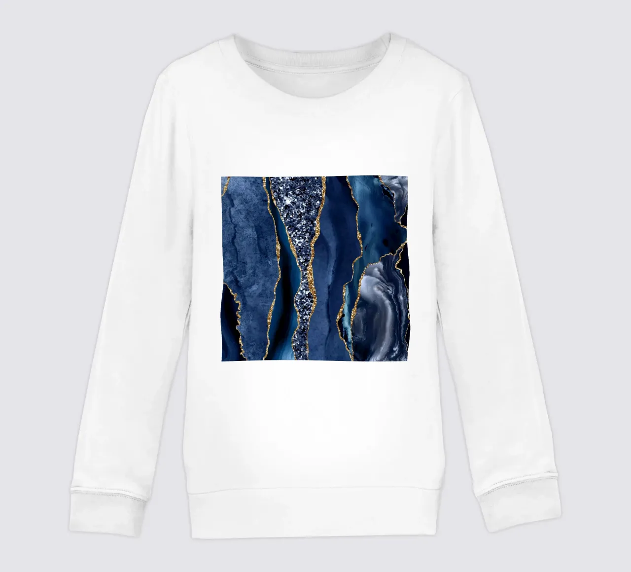 Agata Glitter Ocean Texture 06 felpa bambino da Gemstone Textures