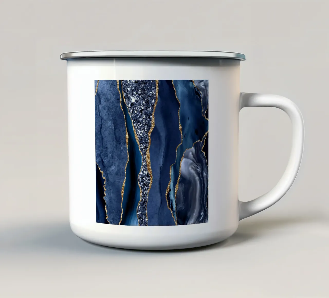 Agata Glitter Ocean Texture 06 tazza in smalto da Gemstone Textures