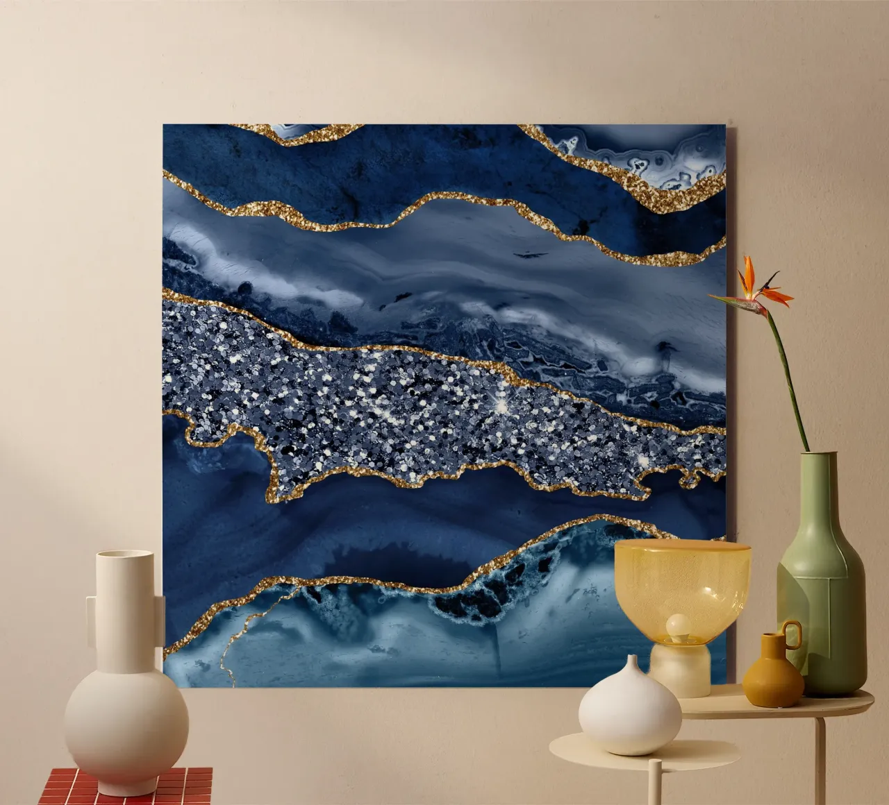 Agata Glitter Ocean Texture 07 alluminio dibond da Gemstone Textures