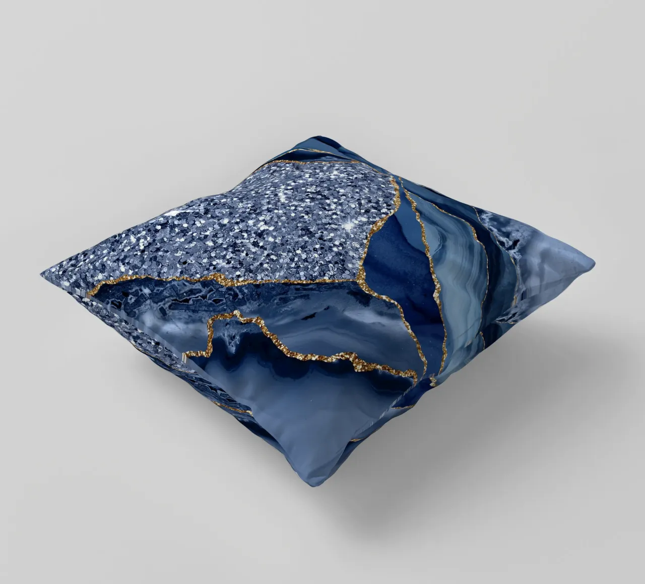 Agata Glitter Ocean Texture 08 cuscino da Gemstone Textures