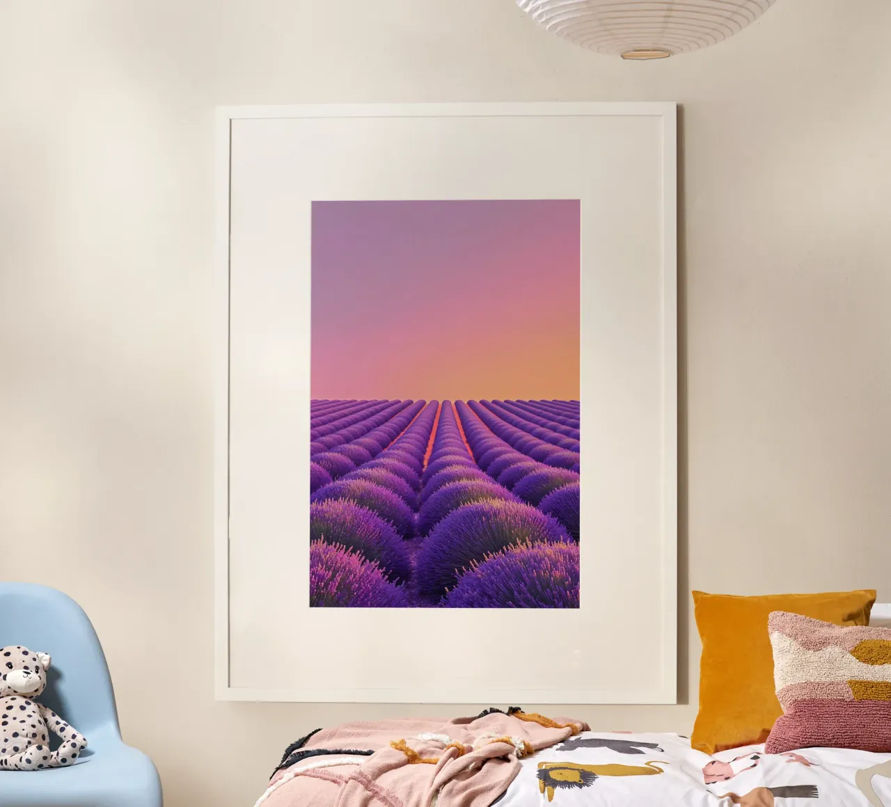 Lavender Serenity: Endless Blooms at Sunset carta hahnemühle da AlbertKlee