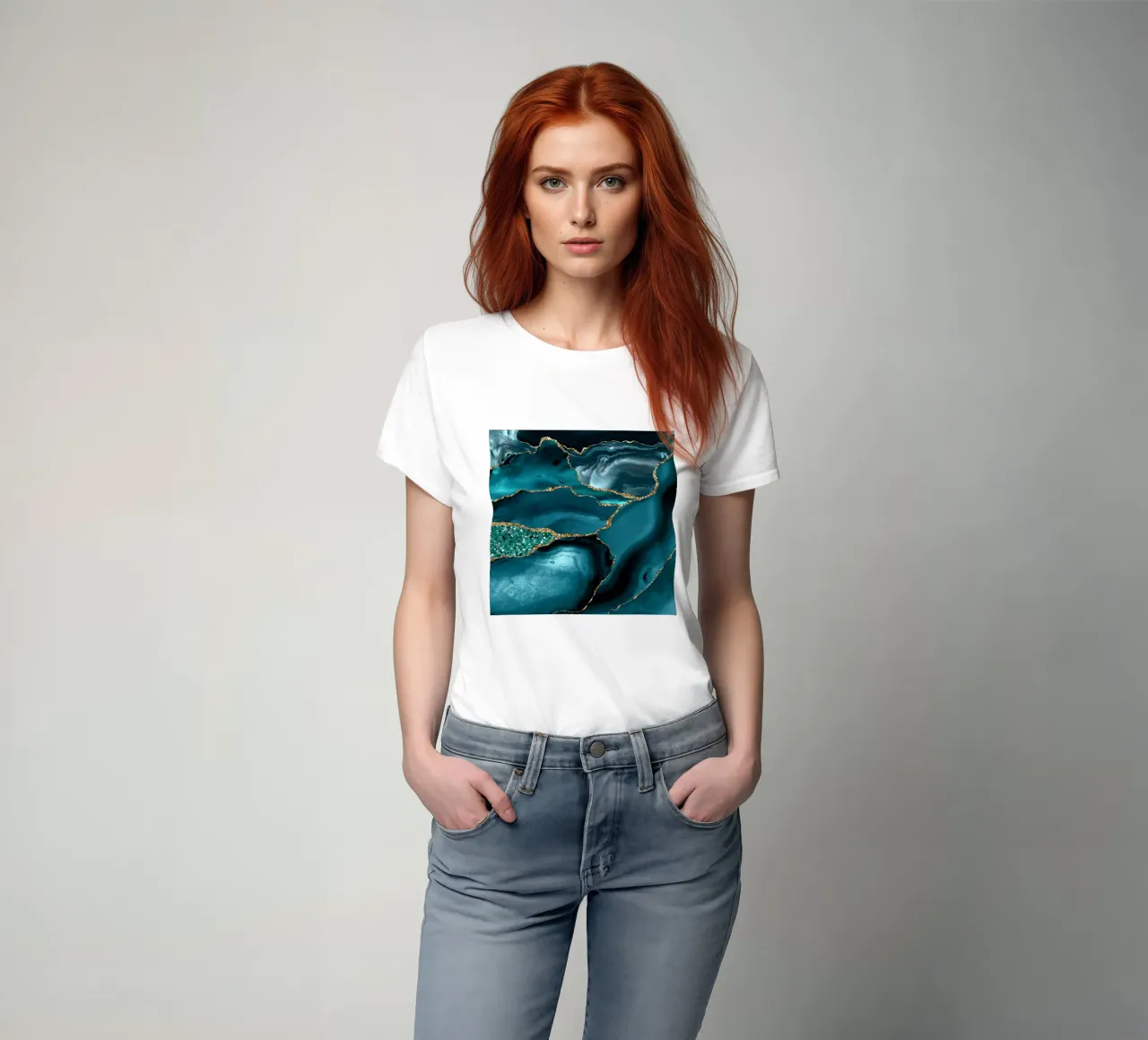 Agata Glitter Ocean Texture 10 t-shirt da Gemstone Textures