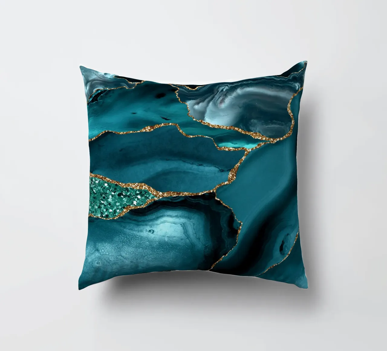 Agata Glitter Ocean Texture 10 cuscino da Gemstone Textures