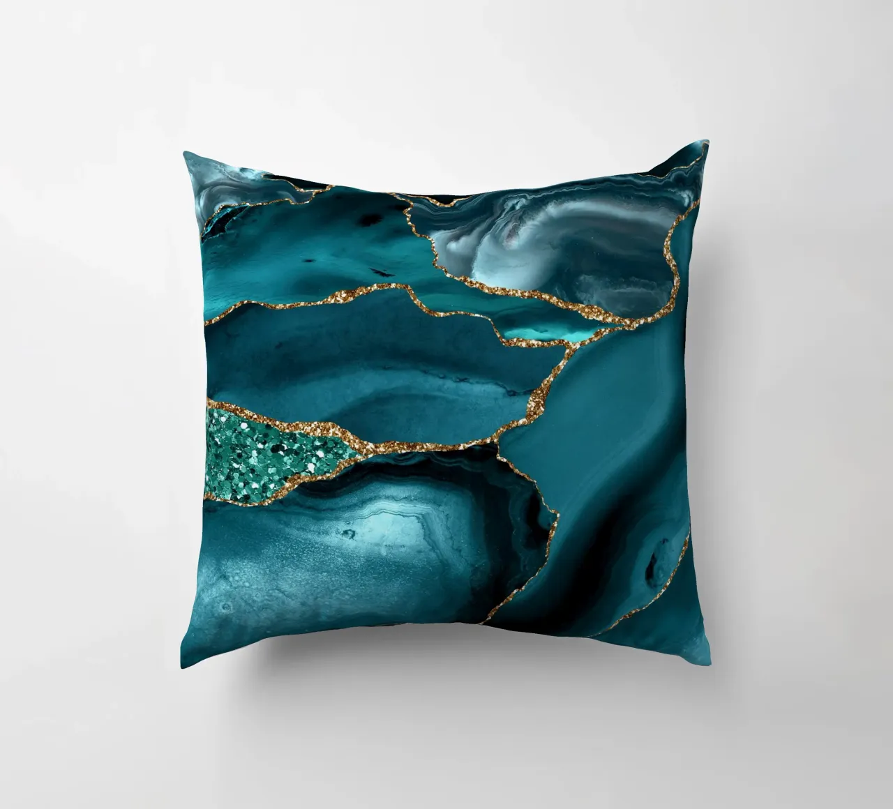 Agata Glitter Ocean Texture 10 cuscino da Gemstone Textures