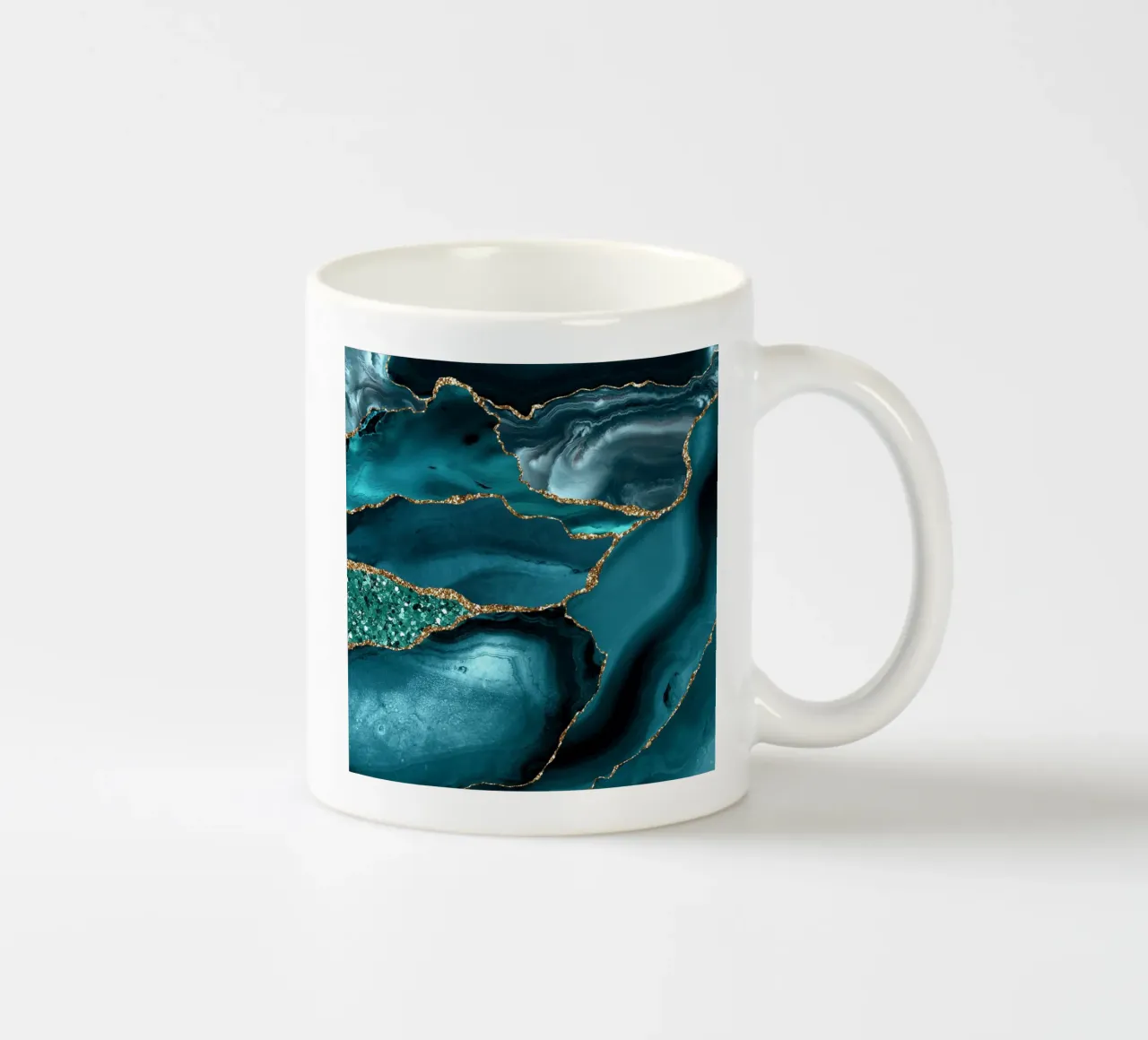 Agata Glitter Ocean Texture 10 tazza in ceramica da Gemstone Textures
