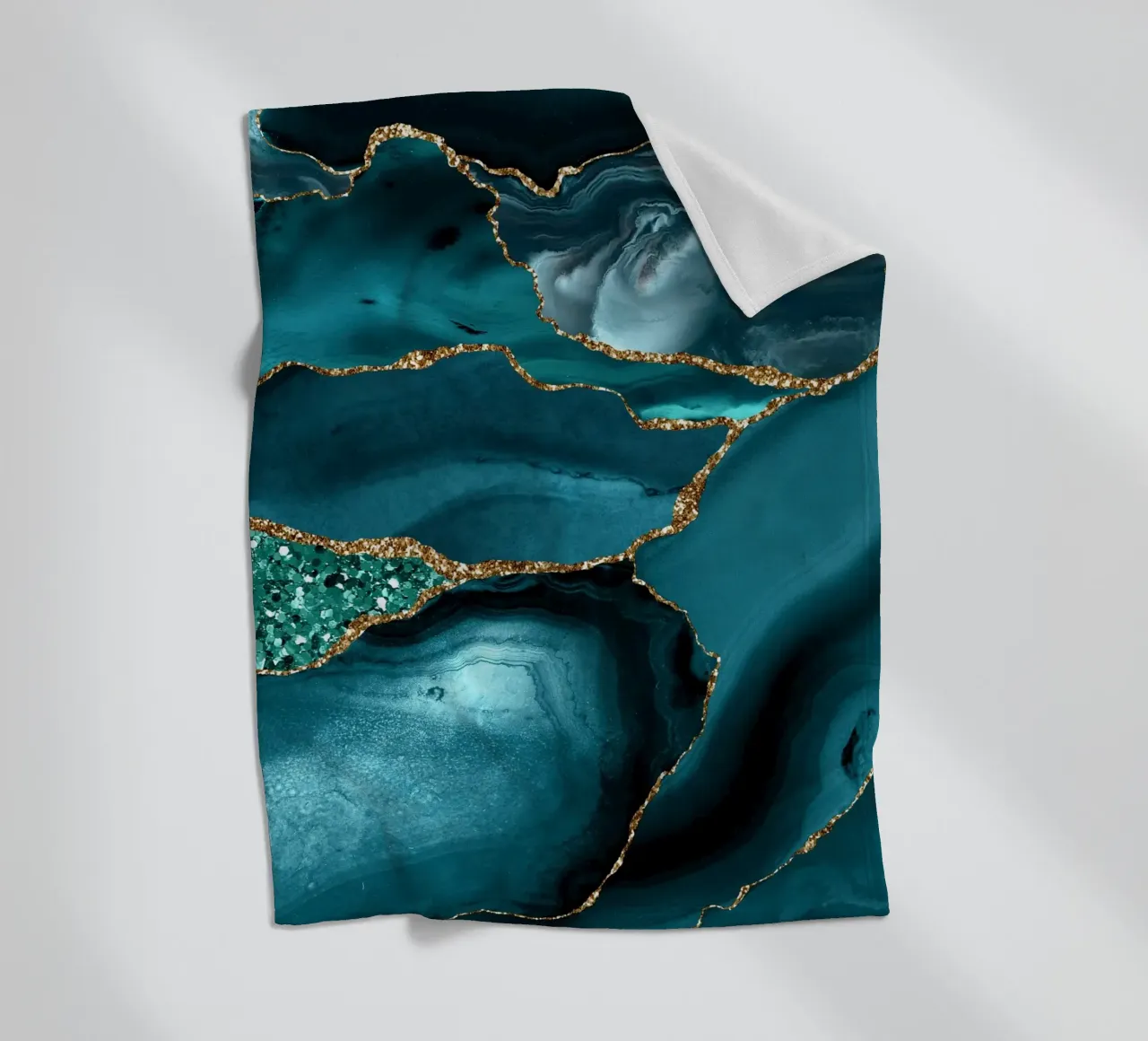 Achat Glitzer Ozean Textur 10 Fleecedecke von Gemstone Textures