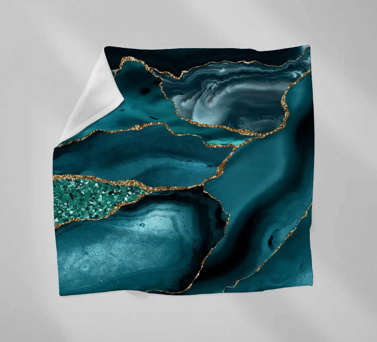 Achat Glitzer Ozean Textur 10 Fleecedecke von Gemstone Textures