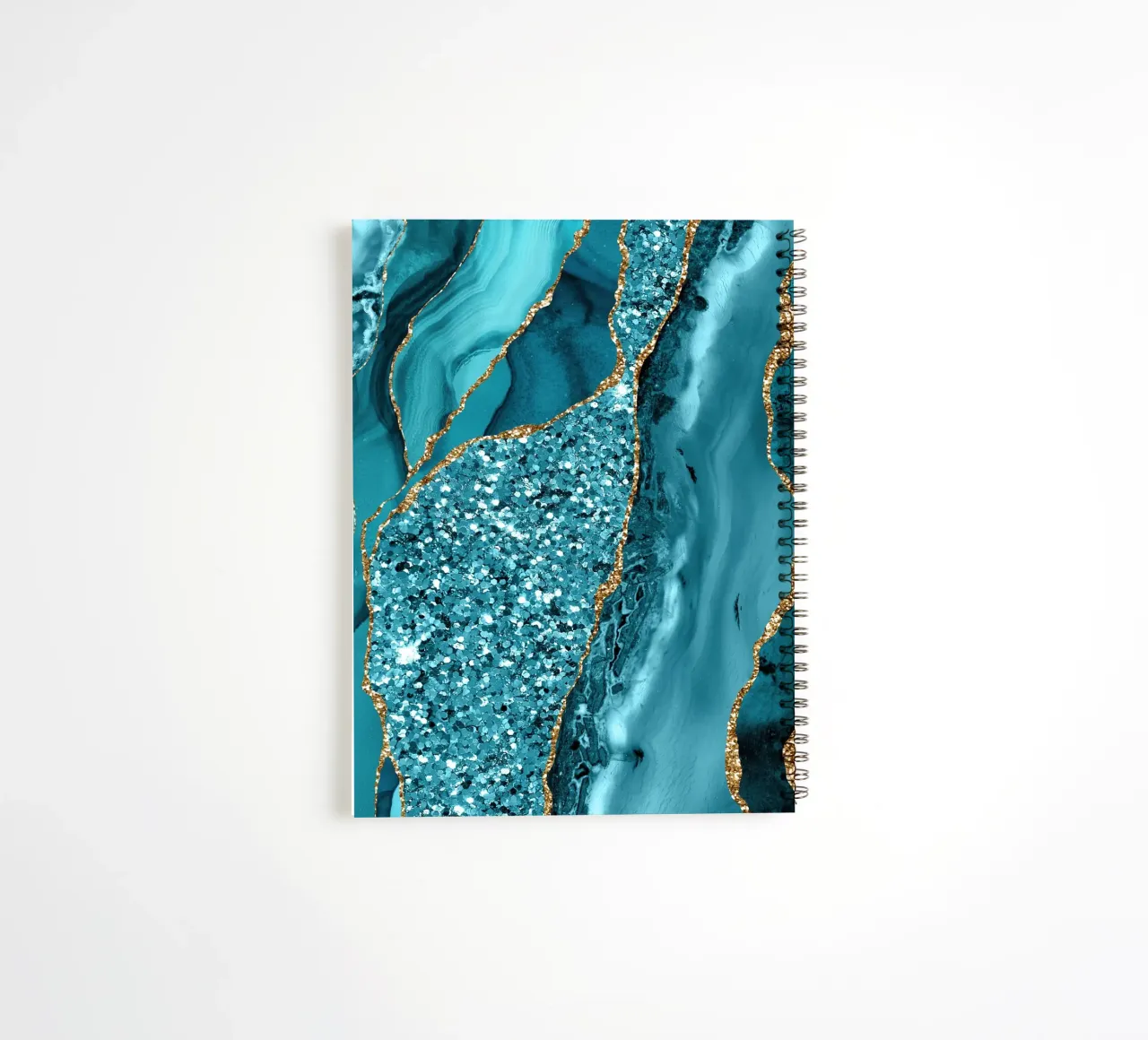 Agate Glitter Ocean Texture 11 spiral notebook by Gemstone Textures