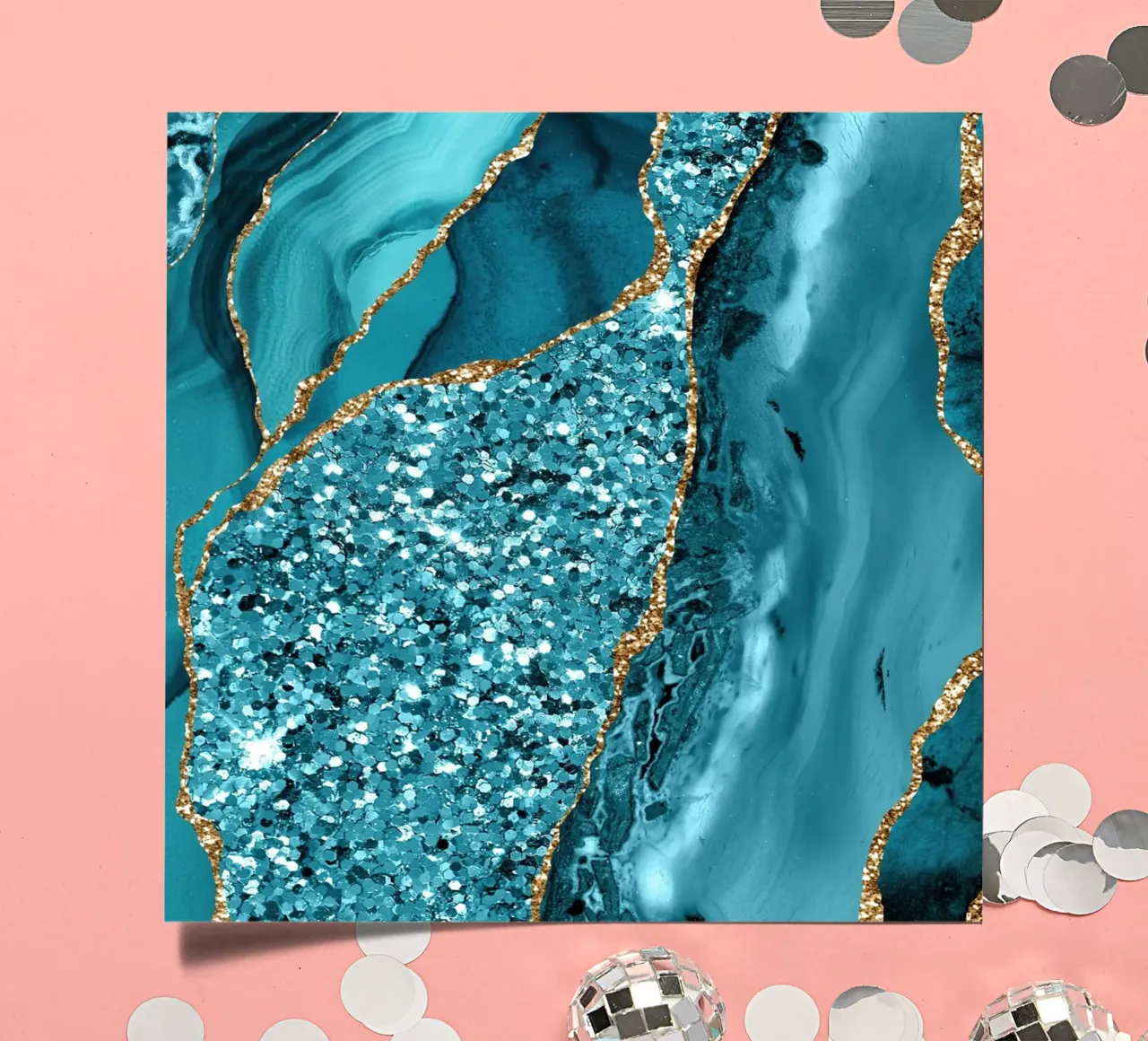 Agate Glitter Ocean Texture 11 sticker sheet by Gemstone Textures