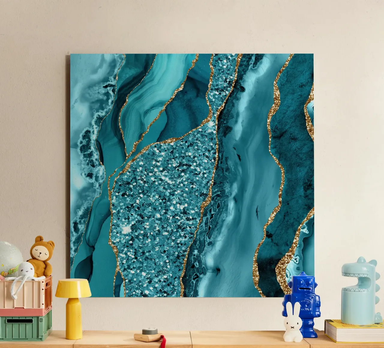 Agata Glitter Ocean Texture 11 alluminio dibond da Gemstone Textures