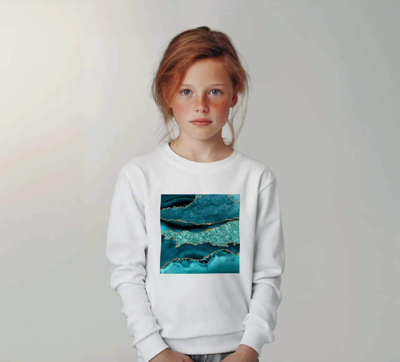 Agata Glitter Ocean Texture 12 felpa bambino da Gemstone Textures