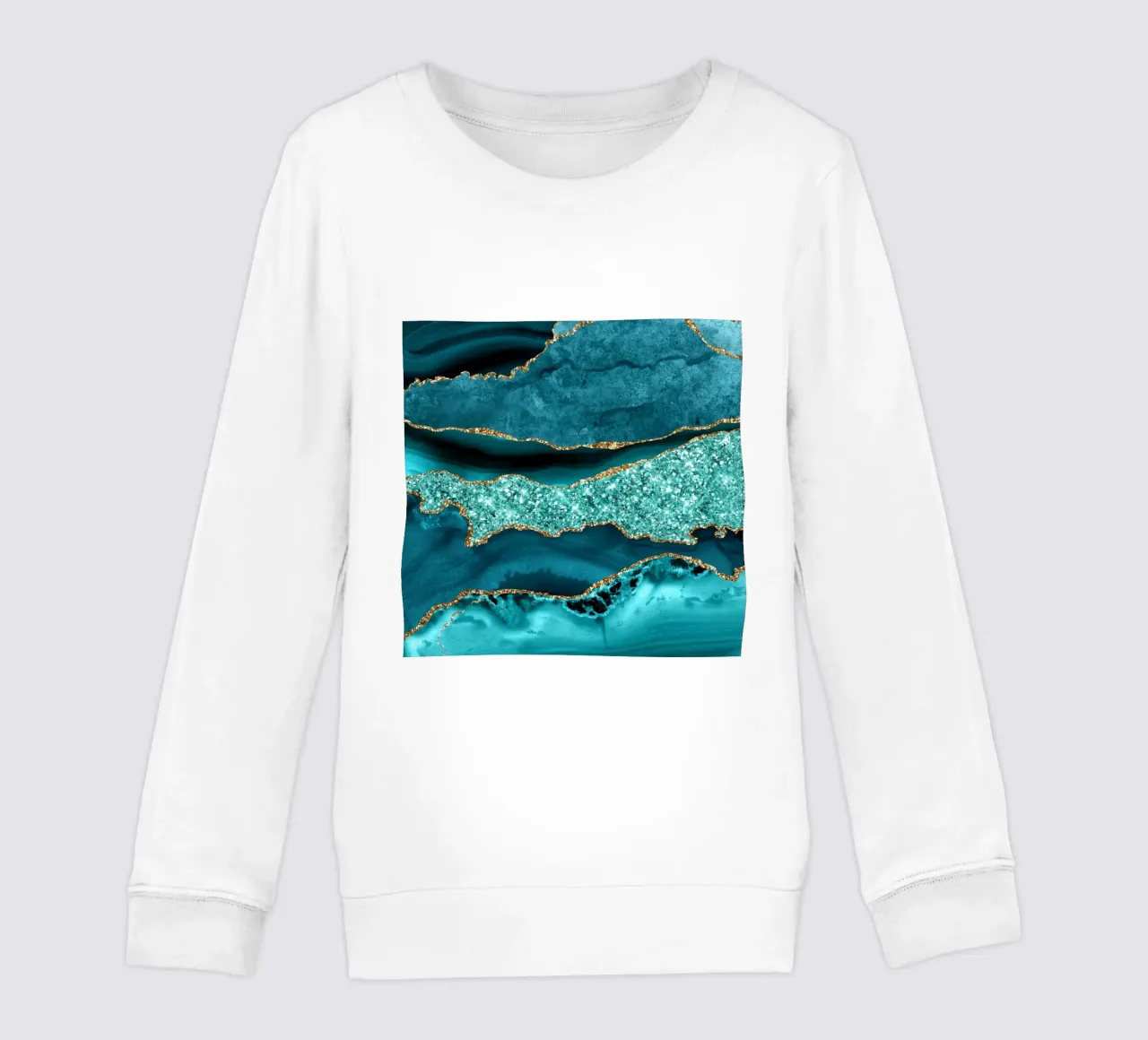 Agata Glitter Ocean Texture 12 felpa bambino da Gemstone Textures