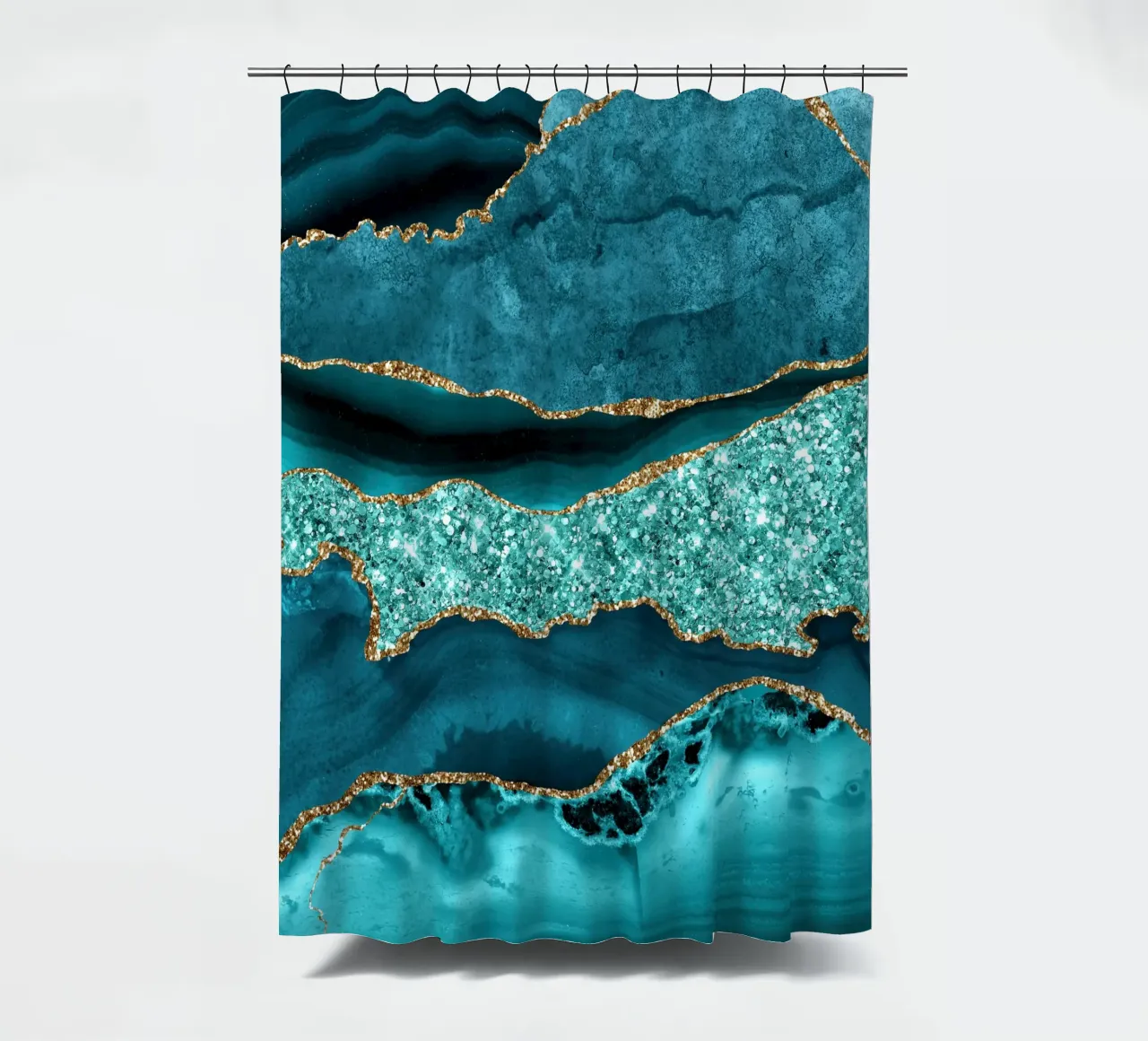 Agaat glitter oceaan textuur 12 douchegordijn van Gemstone Textures