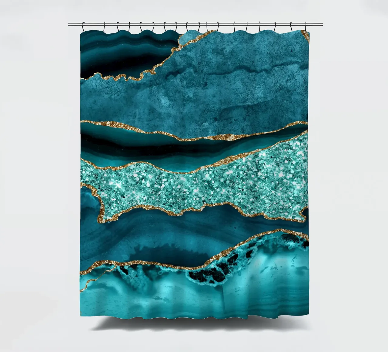 Agaat glitter oceaan textuur 12 douchegordijn van Gemstone Textures