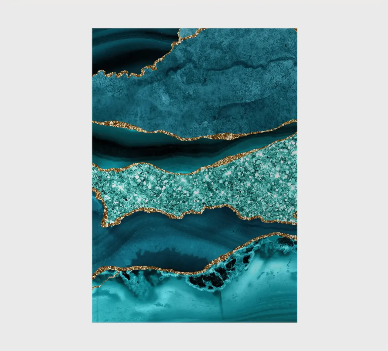 Agate Glitter Ocean Texture 12 notebook by Gemstone Textures