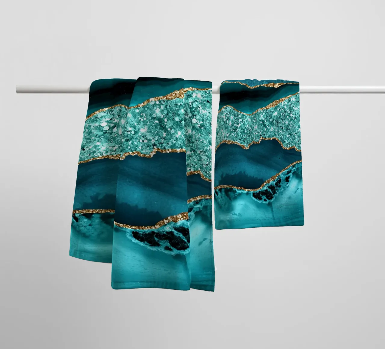 Agata Glitter Ocean Texture 12 asciugamano da bagno da Gemstone Textures