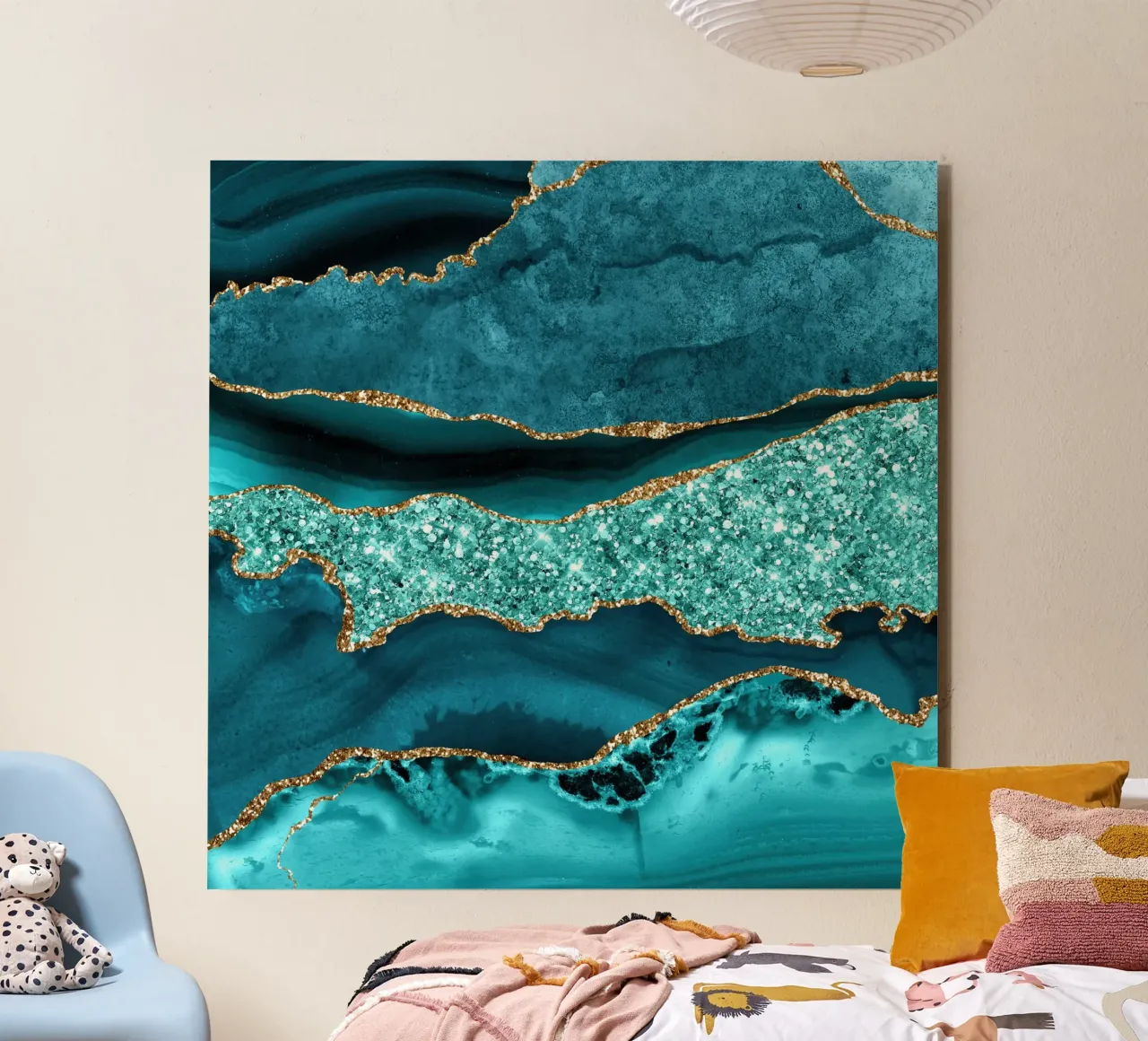 Agata Glitter Ocean Texture 12 alluminio dibond da Gemstone Textures