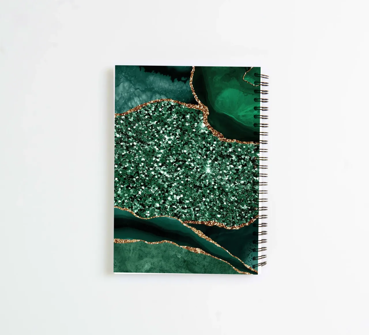 Agate Glitter Ocean Texture 13 spiral notebook by Gemstone Textures