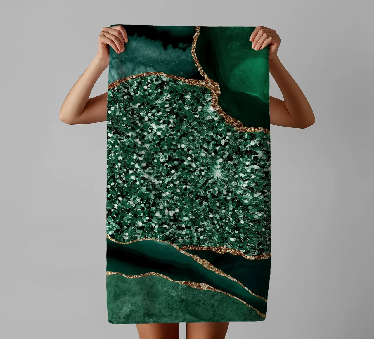 Agata Glitter Ocean Texture 13 asciugamano da bagno da Gemstone Textures