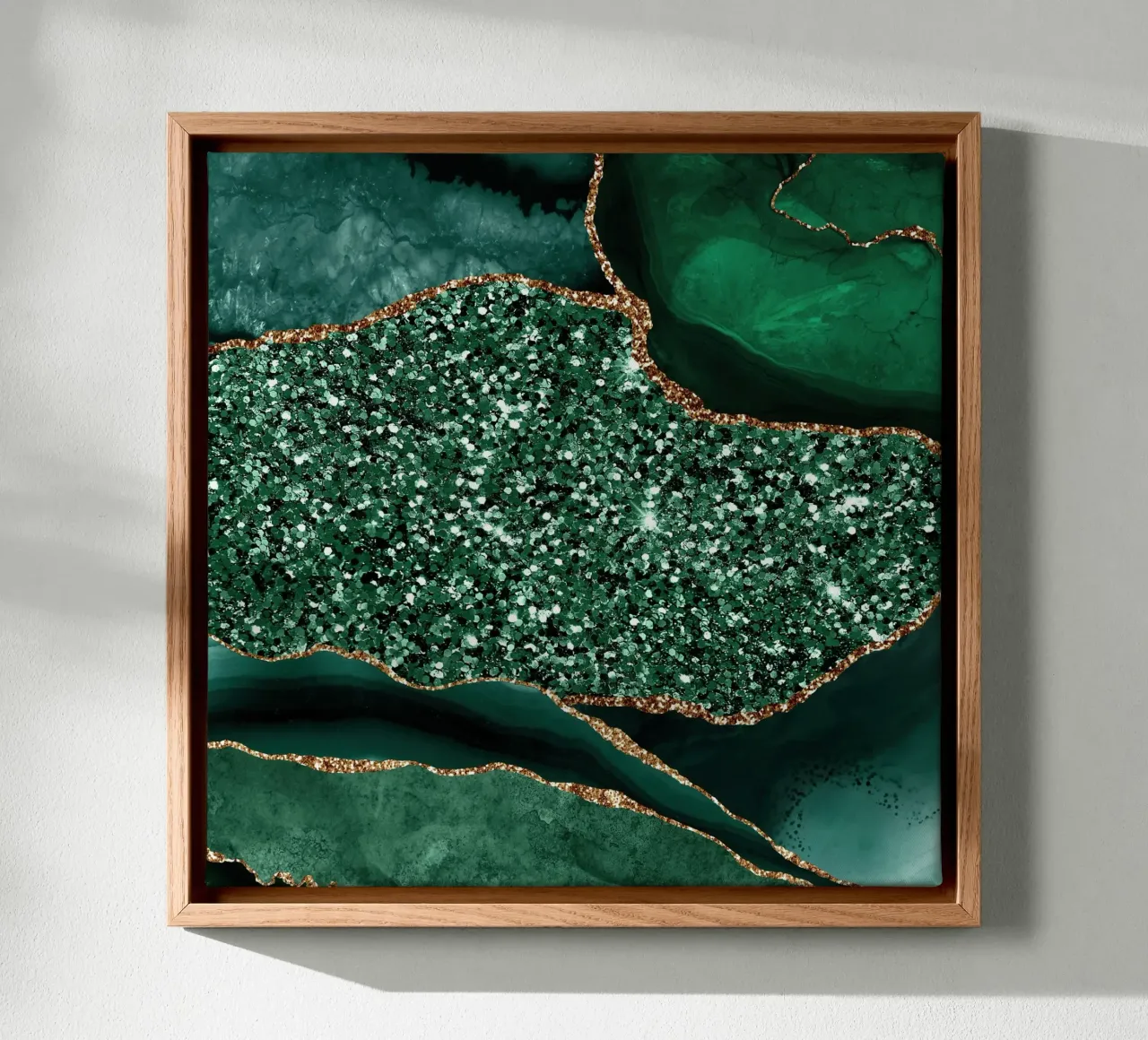 Agata Glitter Ocean Texture 13 tela con Cornice a cassetta da Gemstone Textures