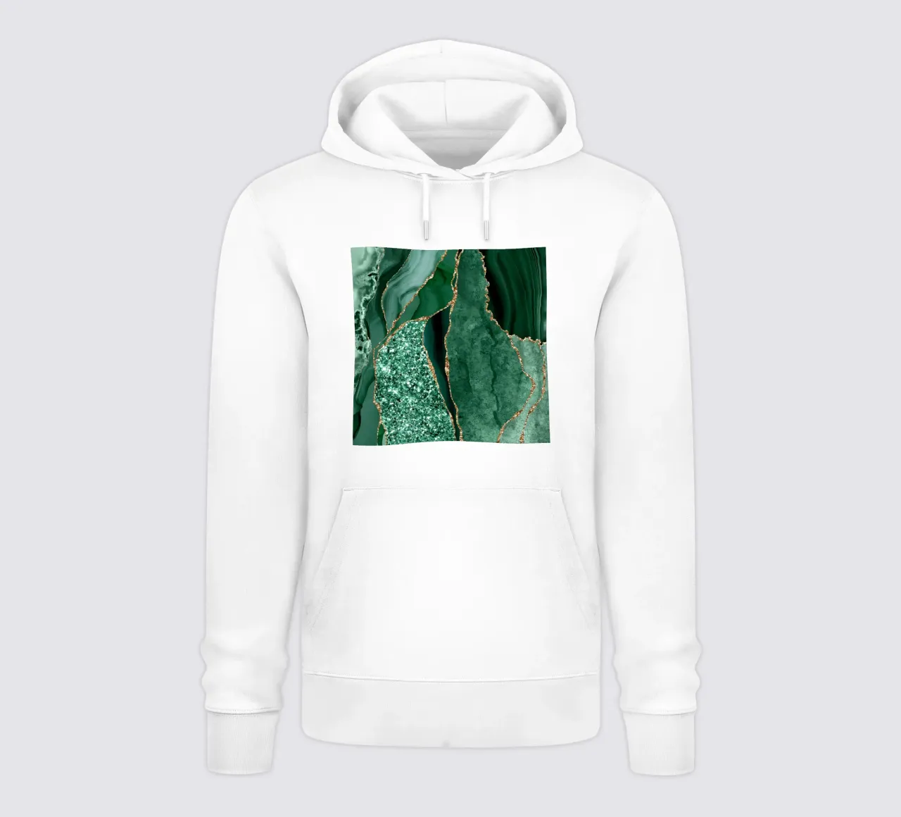 Agata Glitter Ocean Texture 14 felpa con cappuccio da Gemstone Textures