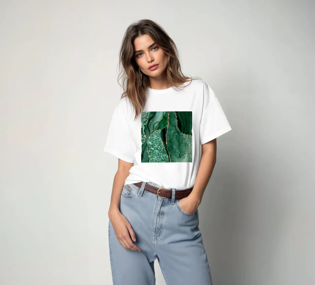 Agata Glitter Ocean Texture 14 t-shirt da Gemstone Textures