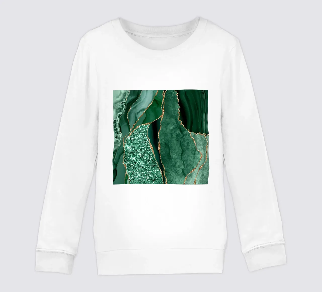 Achat Glitzer Ozean Textur 14 Kinder Sweatshirt von Gemstone Textures
