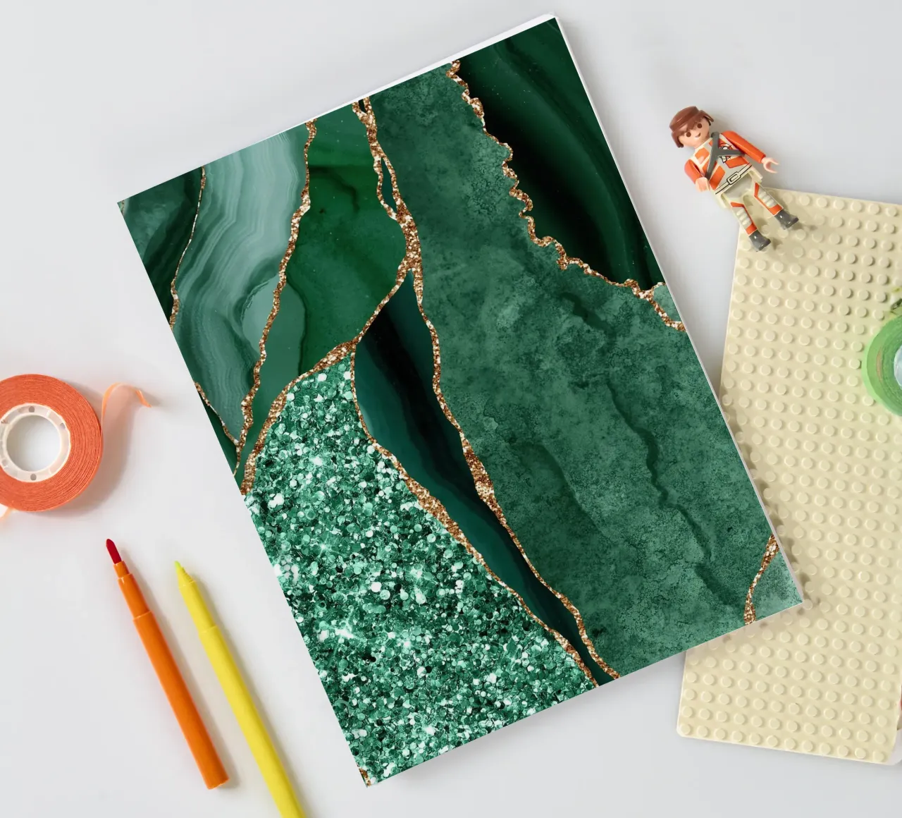 Agate Glitter Ocean Texture 14 notebook by Gemstone Textures