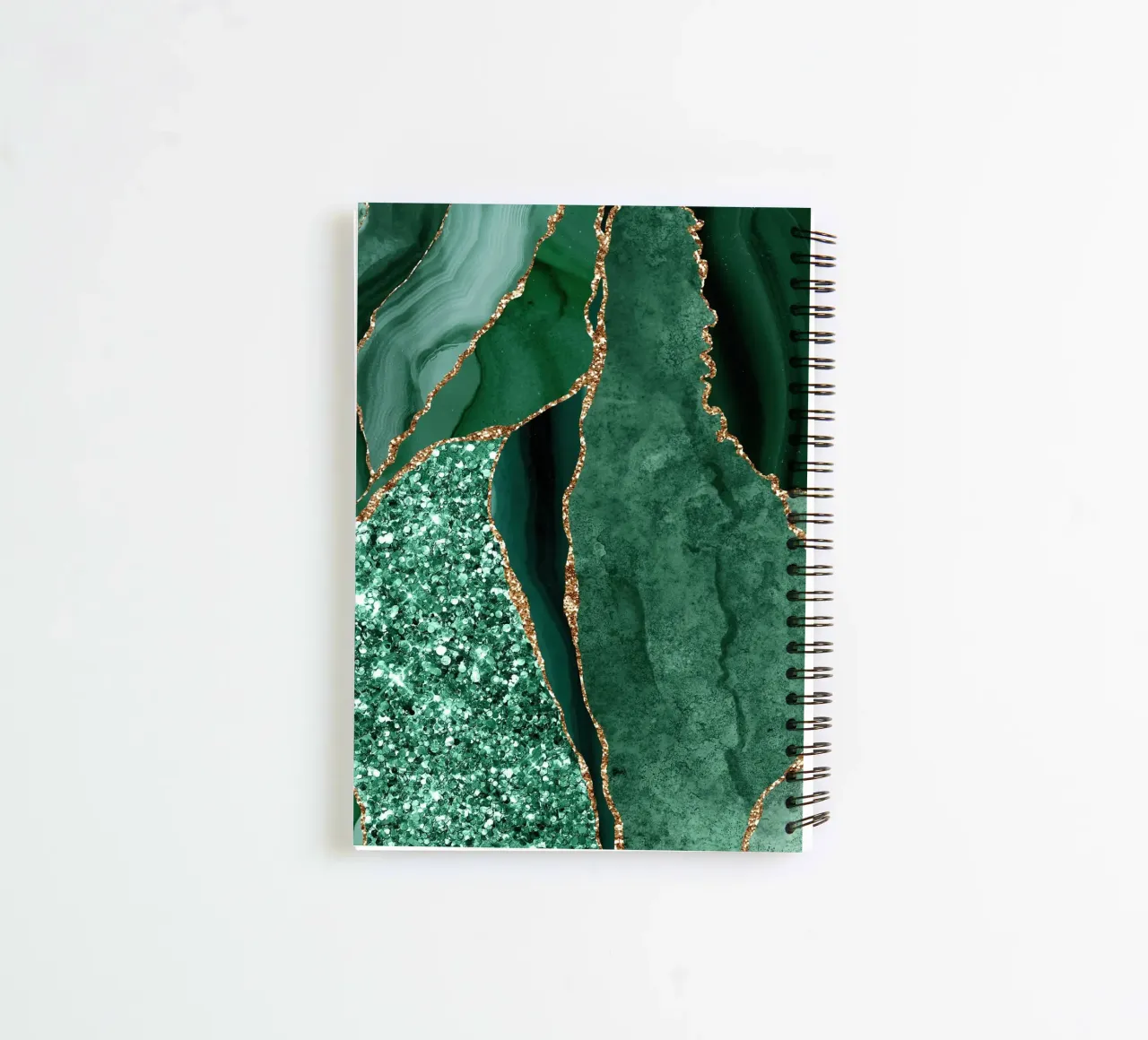 Agate Glitter Ocean Texture 14 spiral notebook by Gemstone Textures