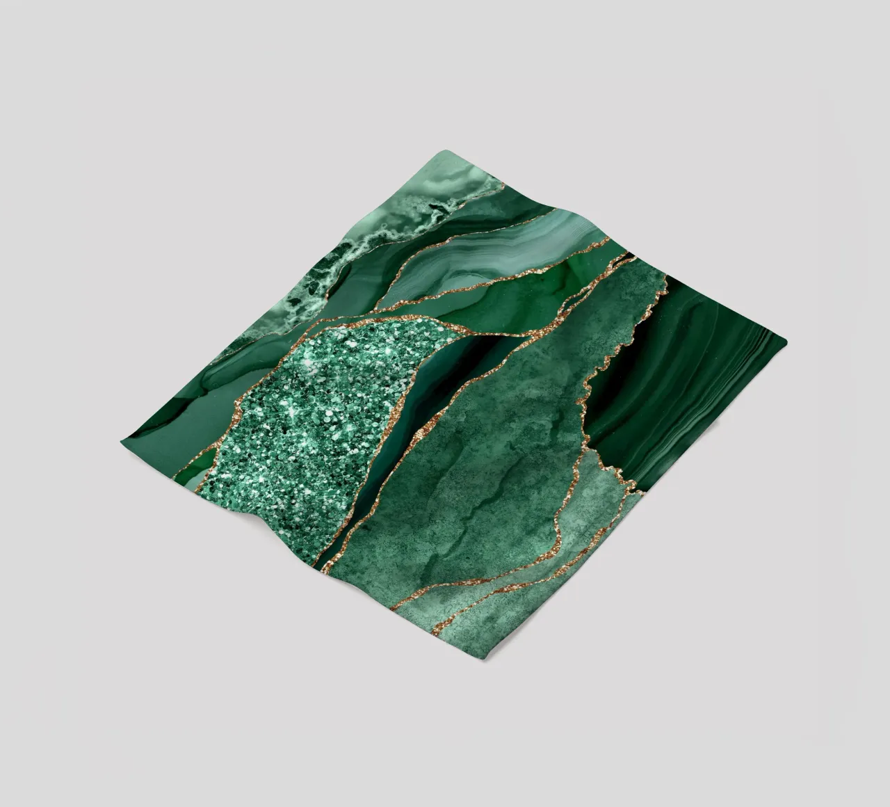 Agate Glitter Ocean Texture 14 fleece blanket by Gemstone Textures