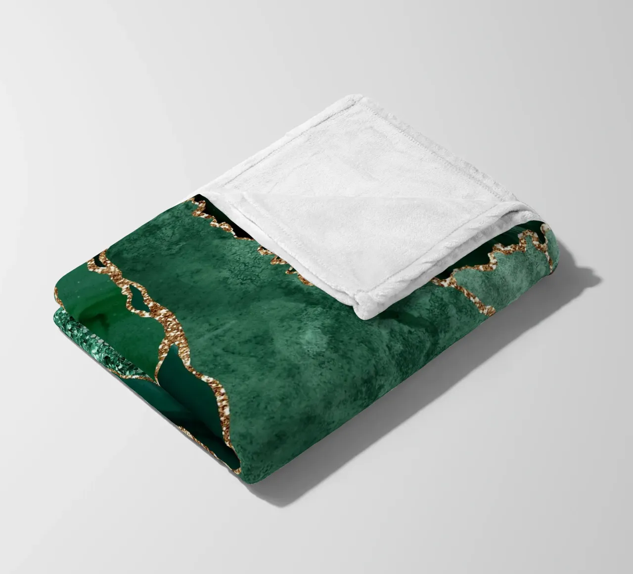 Agate Glitter Ocean Texture 14 fleece blanket by Gemstone Textures