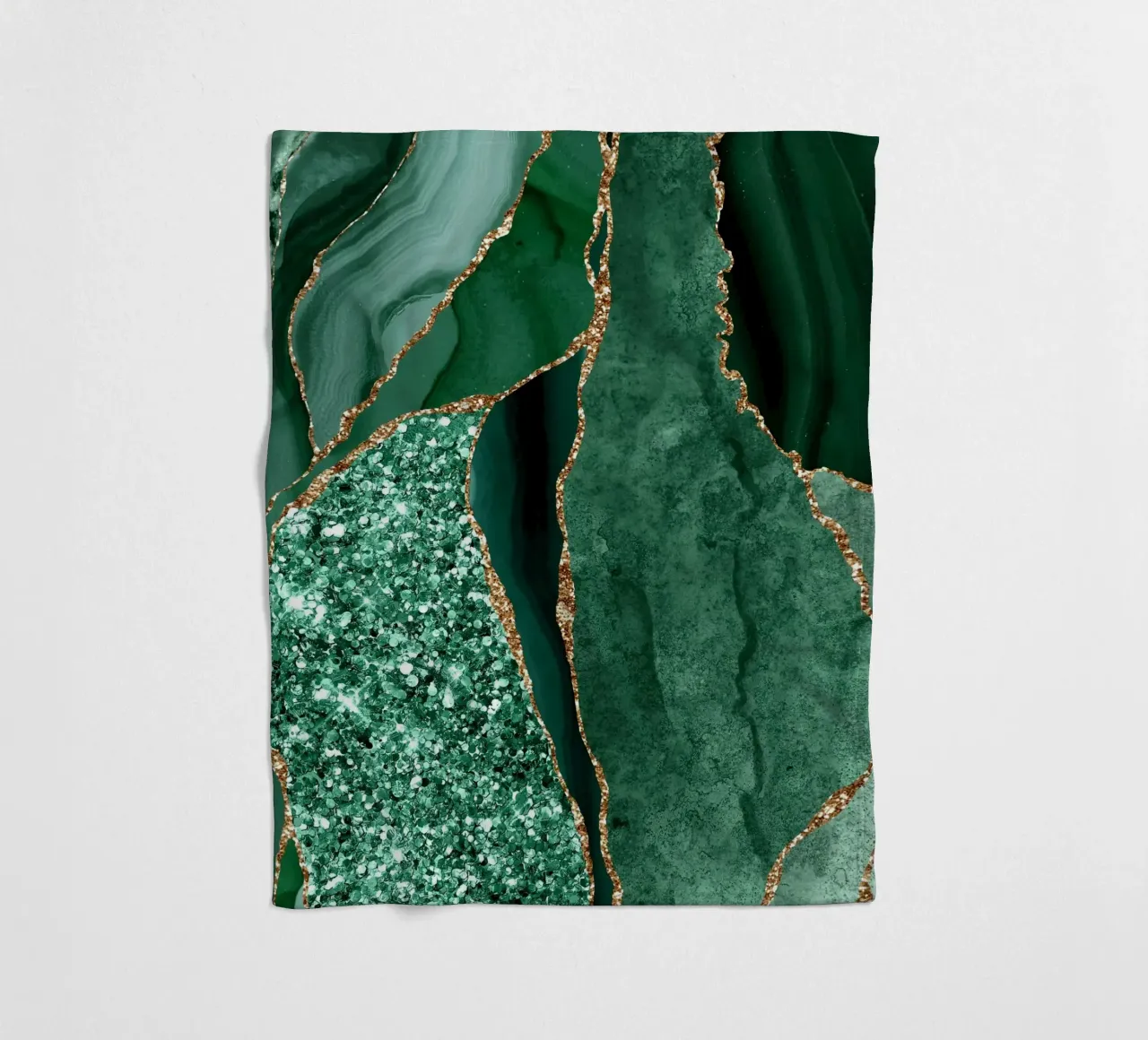Agate Glitter Ocean Texture 14 fleece blanket by Gemstone Textures