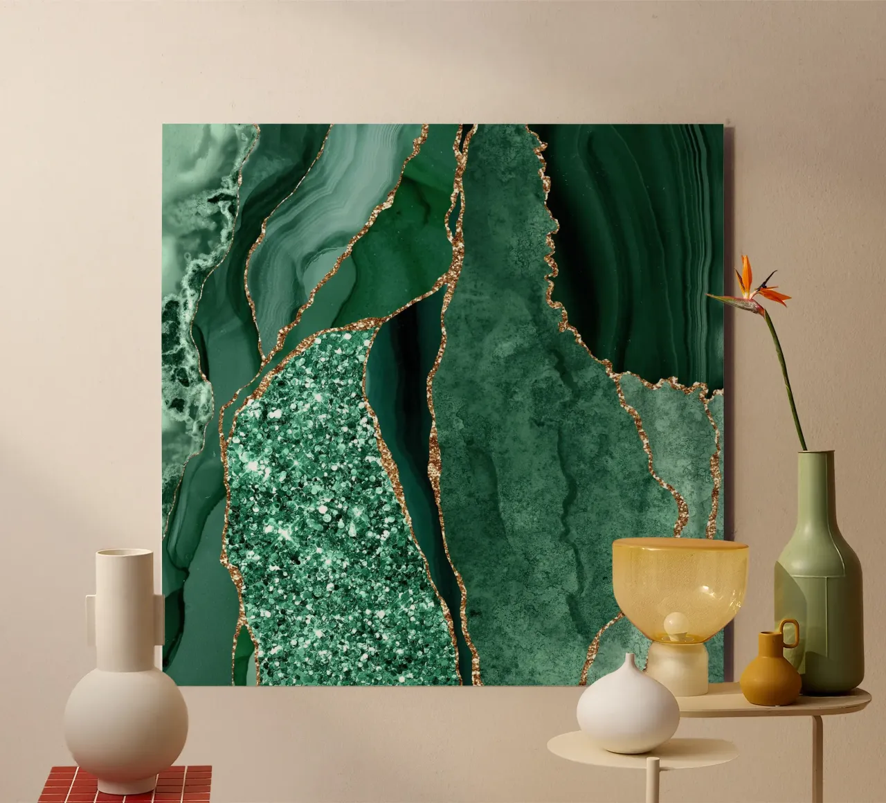 Agata Glitter Ocean Texture 14 alluminio dibond da Gemstone Textures
