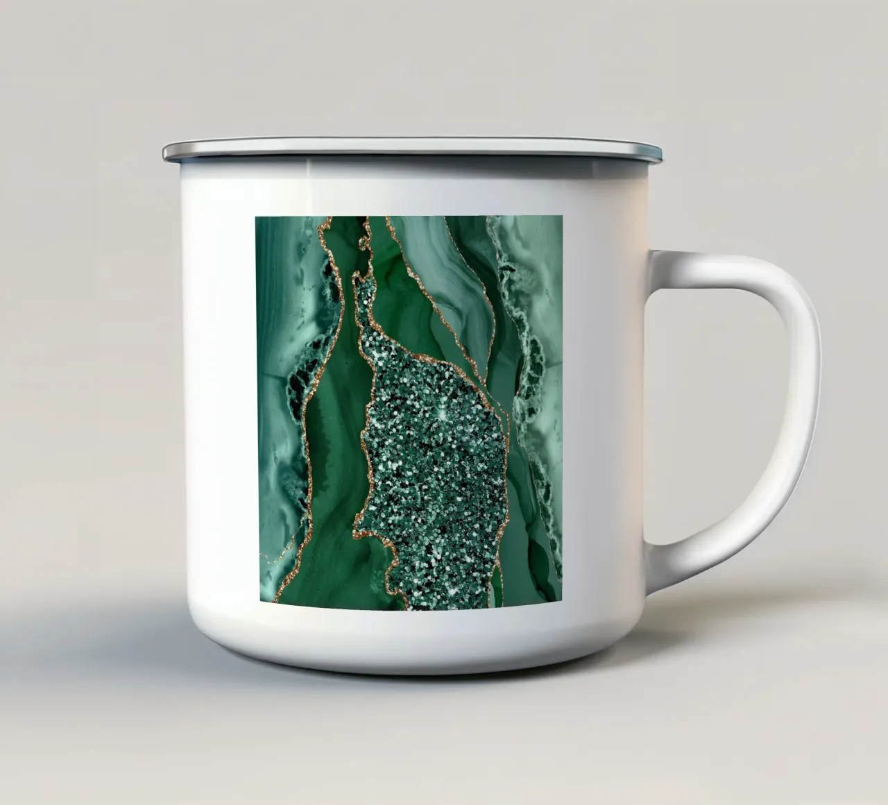 Agata Glitter Ocean Texture 15 tazza in smalto da Gemstone Textures